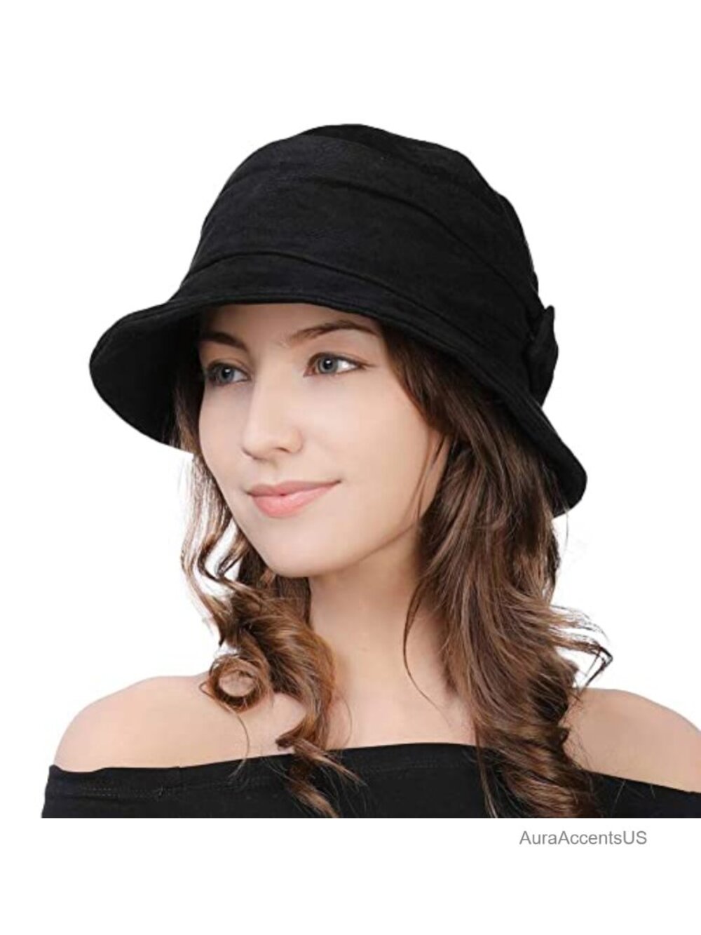 Comhats Womens Vintage 1920s Cloche Bucket Hat Packable Floppy Winter Party